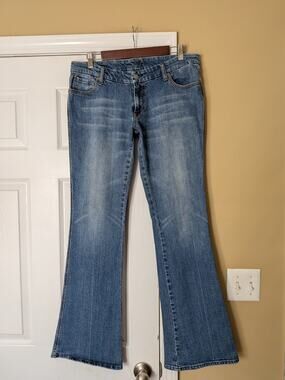 7 For All Mankind Y2K Low-Rise Embellished Bootcut Jeans Size 32 Medium Wash